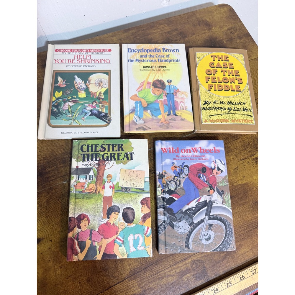 Weekly Reader Books Lot 5 Hardcover Kids Vintage 80s Mystery Classic Adventure